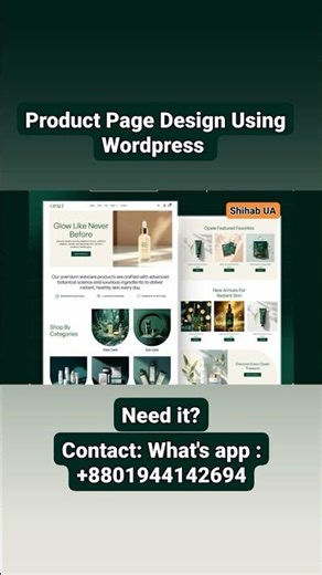 Poduct Page Design using Wordpress #ShihabUA #productpage #singleproduct #woocommercewebsite