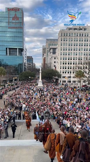 Walk for Peace on Instagram: "📸 Have a Look Back: Join the Walk to the State House - Columbia, SC (Day 77, 1/10/2026) Yesterday in Columbia, South Carolina was a day we will never forget. Thousands of people joined us for the Walk to the State House and Peace Gathering. From the meeting point at West Columbia Riverwalk Park, we walked together through the streets—hearts united, steps synchronized, peace alive in every moment. The streets were filled with love. Faces full of joy. Voices r
