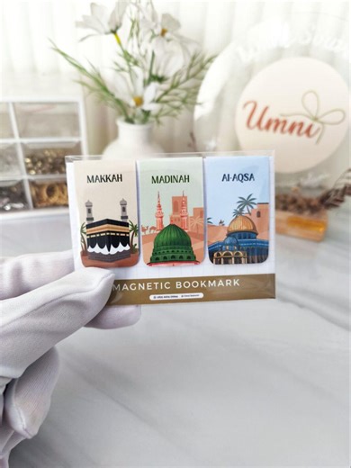 Islamic Magnetic Bookmark Set 3 Holy Places - Etsy