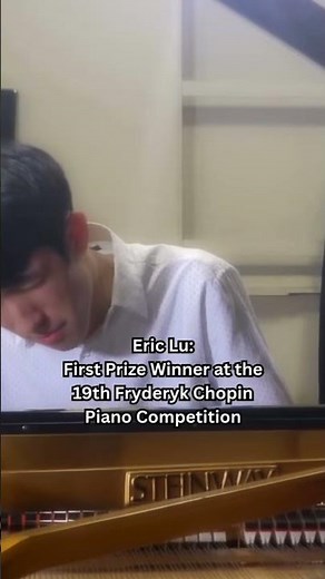 Congratulating Eric Lu, who has won first prize in the Chopin Piano Competition! #chopincompetition