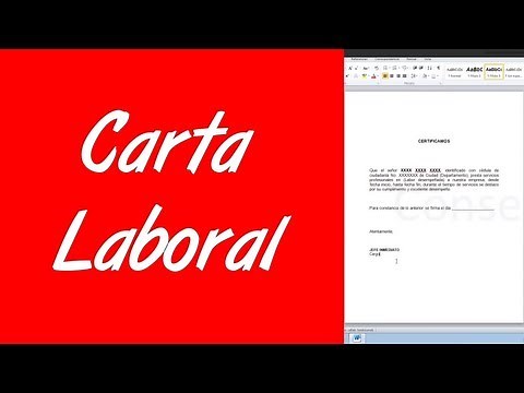 Como hacer una carta laboral en word 2010