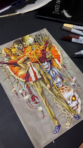 Death Note Copic Marker Illustration | Yagami Light Art