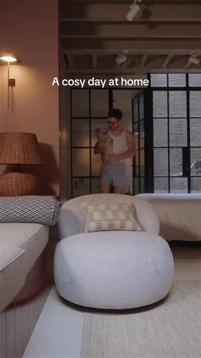 49K views · 1K reactions | ad cosy day drinking coffee, reading, playing games and watching TV from our new @habitatuk chair and beside our wicker lamp. Both of which are beautiful and affordable. What are your weekend plans? ✨ | Toby’s Home | Facebook