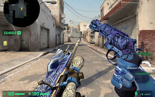 AWP盲狙与右键左轮的精准度对比