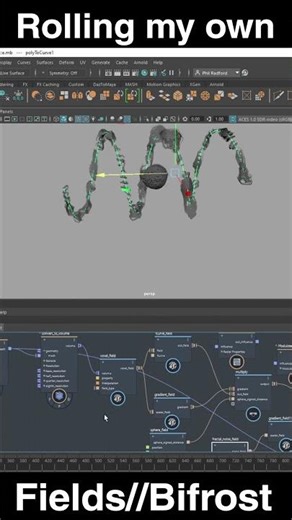 Maya Particle field influences in Bifrost #bifrost #cgi #maya