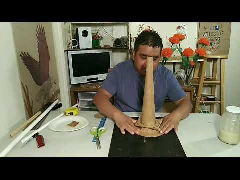 Tutorial cómo hacer una trompeta de tubo de PVC y cartón