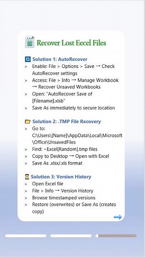 How to Recover Deleted or Lost Excel Files on Windows#exceltips #filerecovery