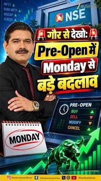 7th September Pre-Open Session Changes! Limit Vs Market Order Rules By Anil Singhvi
