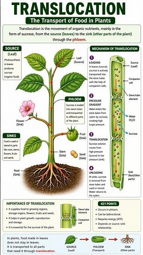 Translocation in Plants 🌱 | Food Transport Explained! #translocation #thelifescienceeducator #botany