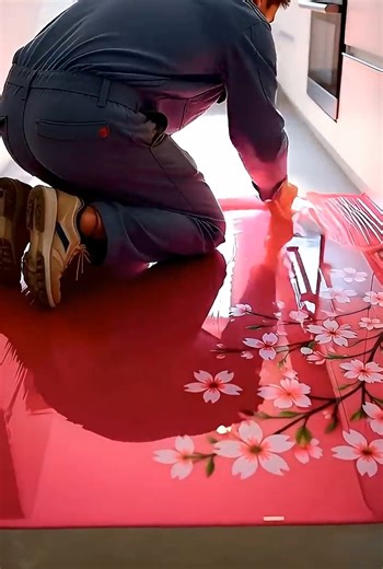 Epoxy Floor Kitchen Makeover - Modern Design Ideas & Installation Tips #kitchen #diy