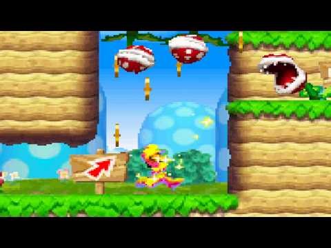 New Super Mario Bros. U DS - 100% Walkthrough Part 1 Gameplay - Game Start at World 1 Acorn Plains