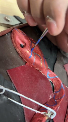 Snake sculpture in canvas #Painting #art #drawing #artisticchannel
