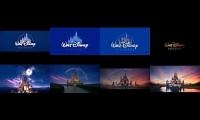 Mix of 8 videos from youtube : All the Walt Disney Pictures logos at once