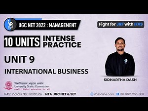 International Business Lecture- complete concept || Unit 9 || UGC NET Management