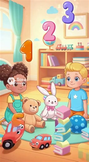 🧮 Learning to Count 1234... Easy and Fun! Let's Count Together! #learning #kidsvideo