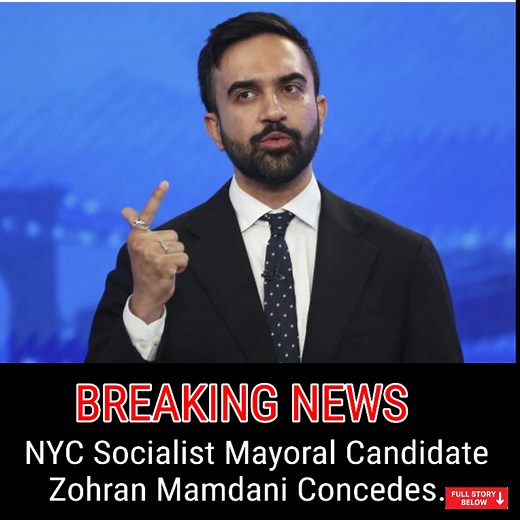 8.7K views · 54 reactions | JUST IN — NYC Socialist Mayoral Candidate Zohran Mamdani Concedes...See more https://liy.feji.io/blog/nyc-mayoral-frontrunner-mamdani-flip-flops-on-key-position-psss | US News 24 | Facebook