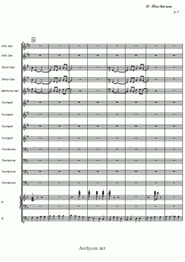 "Slow but sure" #1 , M.Albam, C.Basie, Big band arrangements, Archysax.net