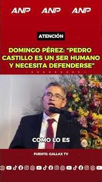 DOMINGO PÉREZ: “PEDRO CASTILLO IS A HUMAN BEING AND NEEDS TO DEFEND HIMSELF”