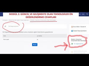 ÖBA KASIM 2025 SEMİNER MODÜL 2 GÜNCEL VE GELİŞMEKTE OLAN TEKNOLOJİLER ÖN DEĞERLENDİRME CEVAPLARI