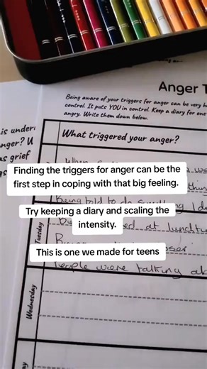 6.6K views · 38 reactions | Anger diary. Identifying triggers. | ELSA support | Facebook