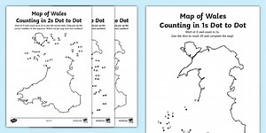 Map of Wales: Differentiated Dot to Dot Pack