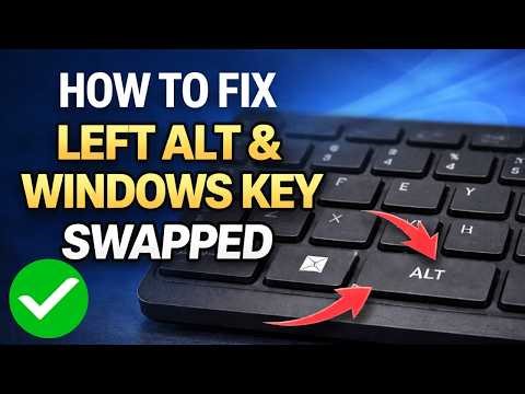 How To Fix Left ALT and Windows Key Swapped (Windows 10/11 Fix)