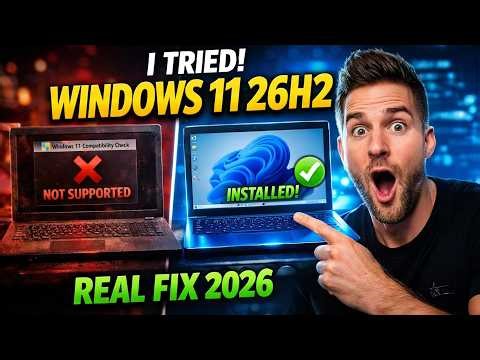 Install Windows 11 26H2 on Any PC – I Tried It on My Old Laptop!