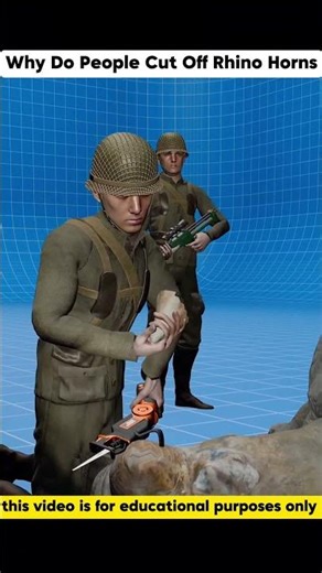 Why Do People Cut Off Rhino Horns #facts #shorts