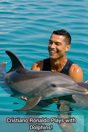 🐬 Cristiano Ronaldo & Georgina Rodríguez Swim with Dolphins 🌊 | Magical Ocean Moment ❤️