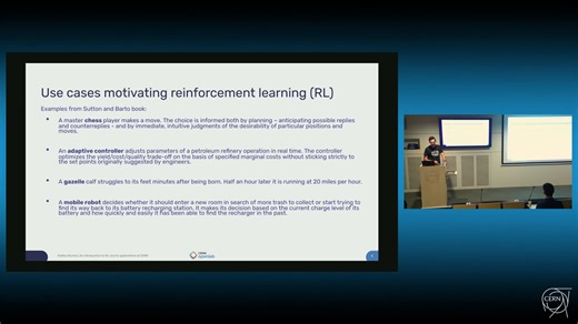 Reinforcement learning and its applications at CERN