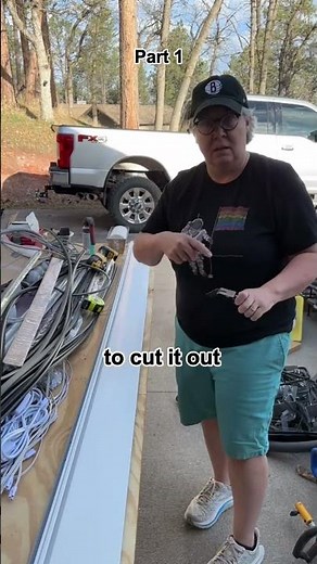 Tina shows how to cut out for an outlet on a Proslat slat wall [Part 1]