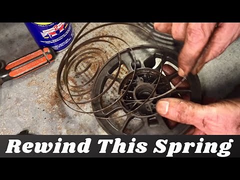 Honda Mower Engine Pull Cord Spring Repair/Rewind