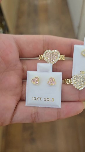 Shop Gold Heart Rings and Studs in San Bernardino