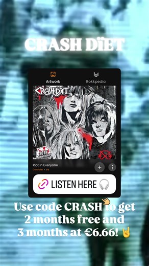 ROKK Music Streaming is built for metal fans who demand more. Higher audio quality, fairer payouts to artists, and no compromise. There has never been a better time to stream Crash Dïet the way it was meant to be heard! 🔊 Every stream on ROKK pays artists more than the competition, so your support truly matters. 🤘 Start your free trial today and join the ROKK revolution. 📲 #crashdiet #rokk #musicstreaming