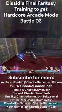 Dissidia Final Fantasy Battle Replays - Training to get Hardcore Arcade Mode Battle 03