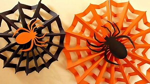 Decoración para Halloween/Día de los Muertos, Tela de Araña, Paper spider web, Halloween Decoration Ideas para Decorar la Casa en Halloween. Original Tela de Araña de Papel para Decorar tu Cuarto o cualquier rincón de tu Casa. | DecoKar Decoración de Interiores