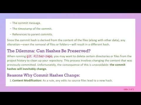 How to Ensure Your commit hashes Stay the Same when Using Git Filter-Repo