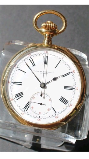 Antique Patek Philippe Solid 18k Gold Chronograph Pocket Watch / Box 1900’s ,$20k