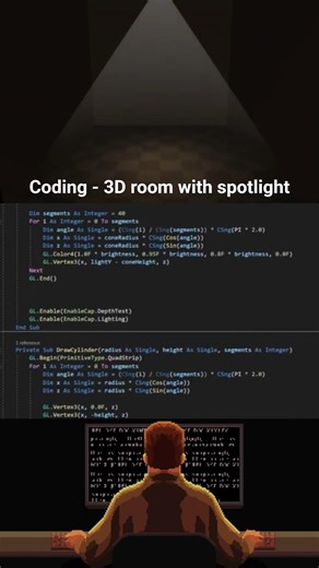 Game coding - 3D Room (With light) #gamedev #coding