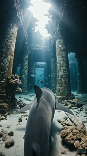 Shark Discovers a Sunken Temple in the Great Barrier Reef 🌊 #SharkPOV #UnderwaterMystery #shortvideo