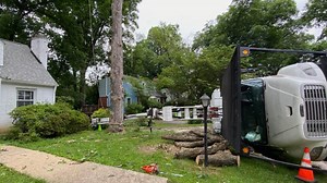 Worker who was in elevated bucket when truck overturned in Silver Spring dies