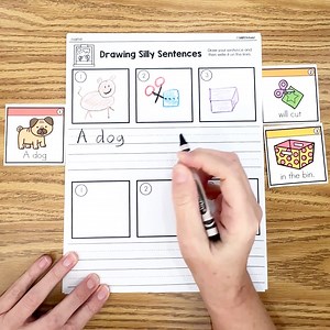 1.5K views | CVC Silly Sentences, a decodable writing center for...