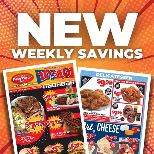 Your new weekly ad just dropped!🔥 Check out all the new hot deals and big savings including our 10 for $10 Sale this week at your local Price Cutter. Find additional savings online at: www.pricecutteronline.com OR download our Shop Price Cutter App! #countrymart #localmatters #keepingitlocalsince1967 | Price Cutter