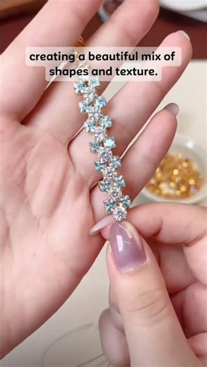 Unique handmade Summer Shaved Ice Bracelet Tutorial 🧊💙 | C4 Square & C5 Round Beads DIY
