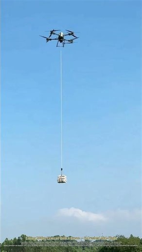 Drone Lifts 200kg Cement, Then Crashes Seconds Later