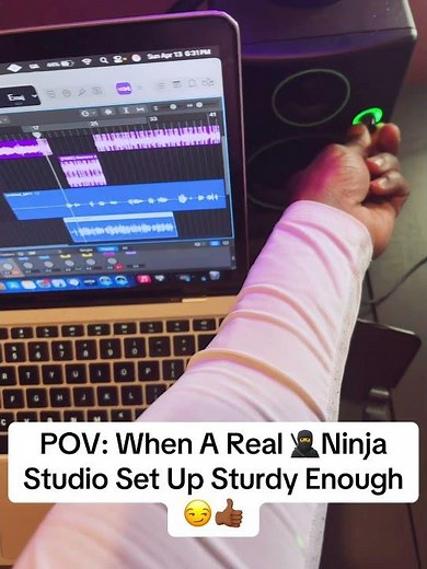 POV: When A Real 🥷Ninja Studio Set Up Sturdy Enough😏👍🏾 STAY TUNED… NEW MUSIC DROPPING SOON