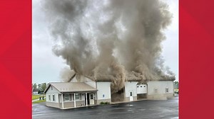 3 firefighters treated for heat exhaustion while battling building fire in Cumberland County