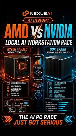 AMD Ryzen AI Halo vs NVIDIA DGX Spark: The Local AI Workstation Race Begins #nexusai