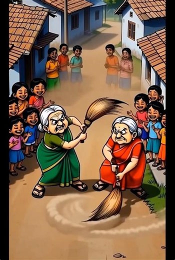 Angry Naighbor Old Ladies Street Fight Morning to Evening for Nothing Funny Comedy