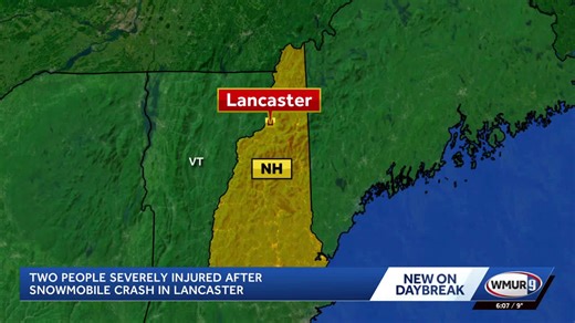Two hurt in Lancaster snowmobile crash